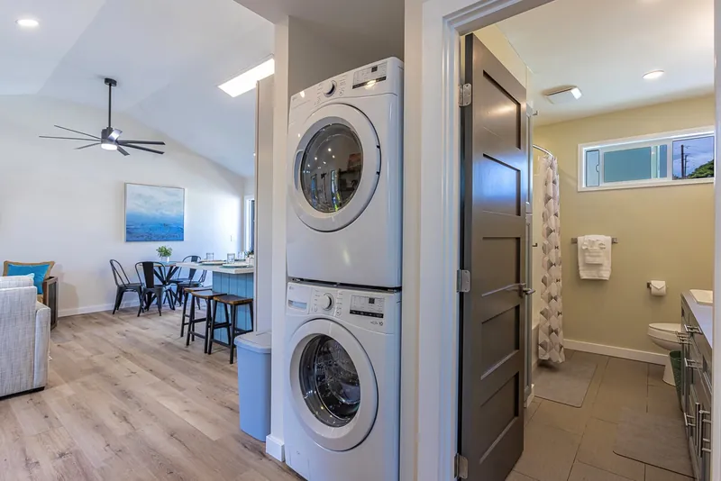Full Sized Washer and Dryer in the Unit Makes for Lighter Packing — Modern 3BR Home, Wailuku